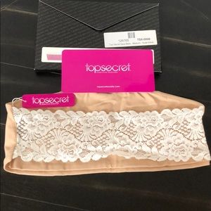 New w/t. Top secret nude/white sex back bralette.